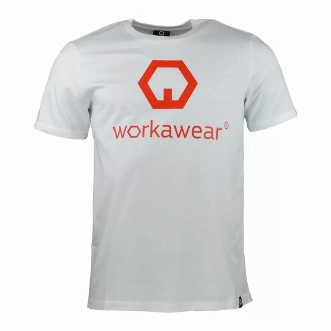 workawear T-Shirt Nachhaltig Basic T-Shirt 100% Bio Baumwolle weiß, Organic günstig online kaufen