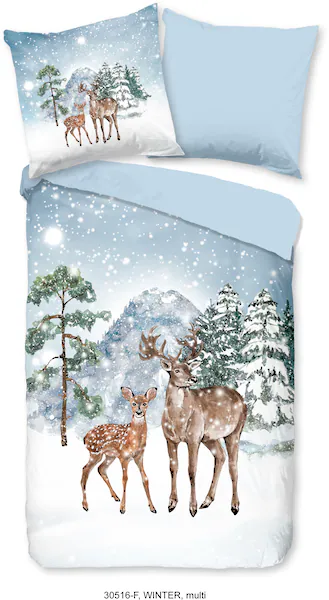 good morning Wendebettwäsche »Deer Winter Landscape«, (2 tlg.), 100% Baumwo günstig online kaufen