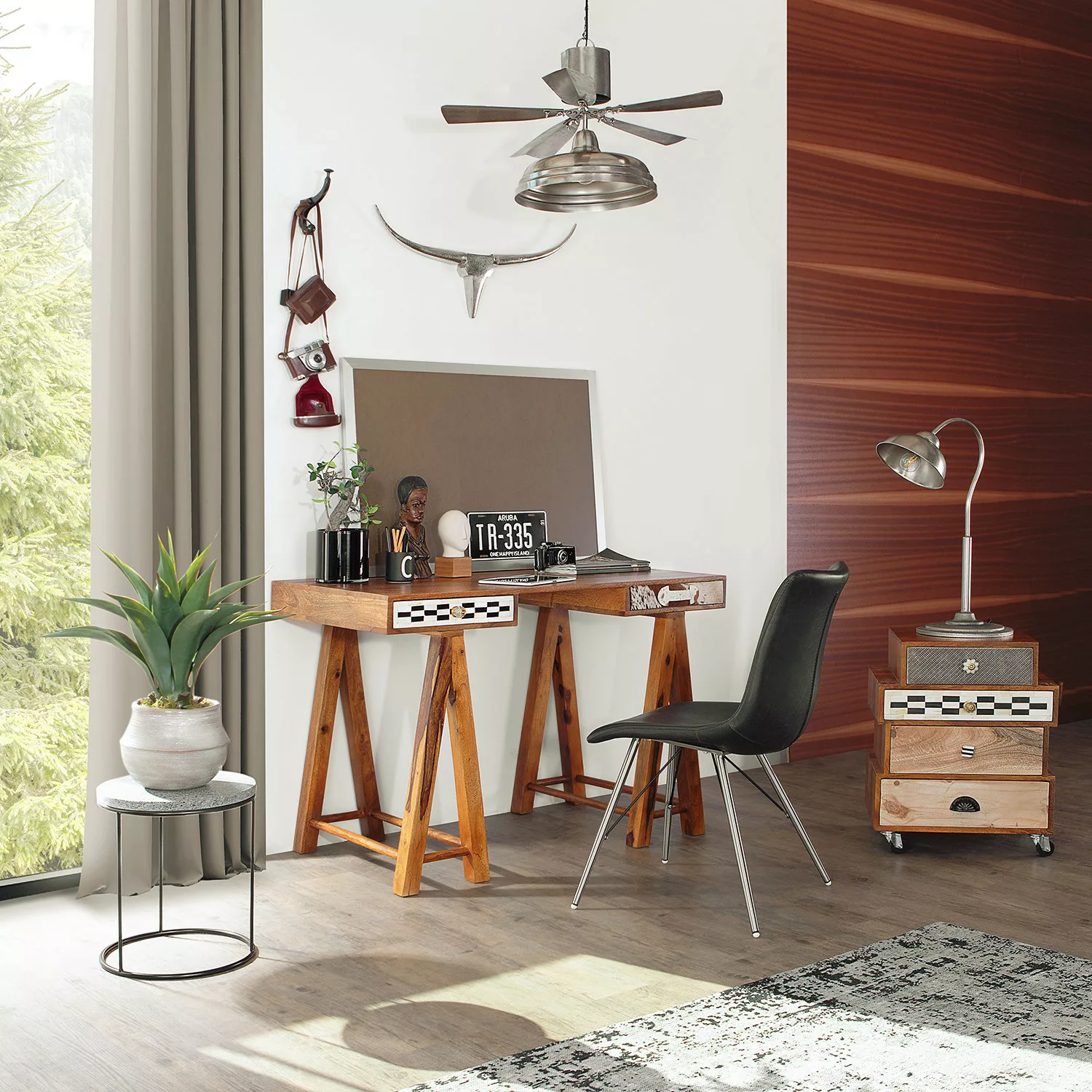 Beistelltisch - grau - 40 cm - Tische > Beistelltische - Möbel Kraft günstig online kaufen
