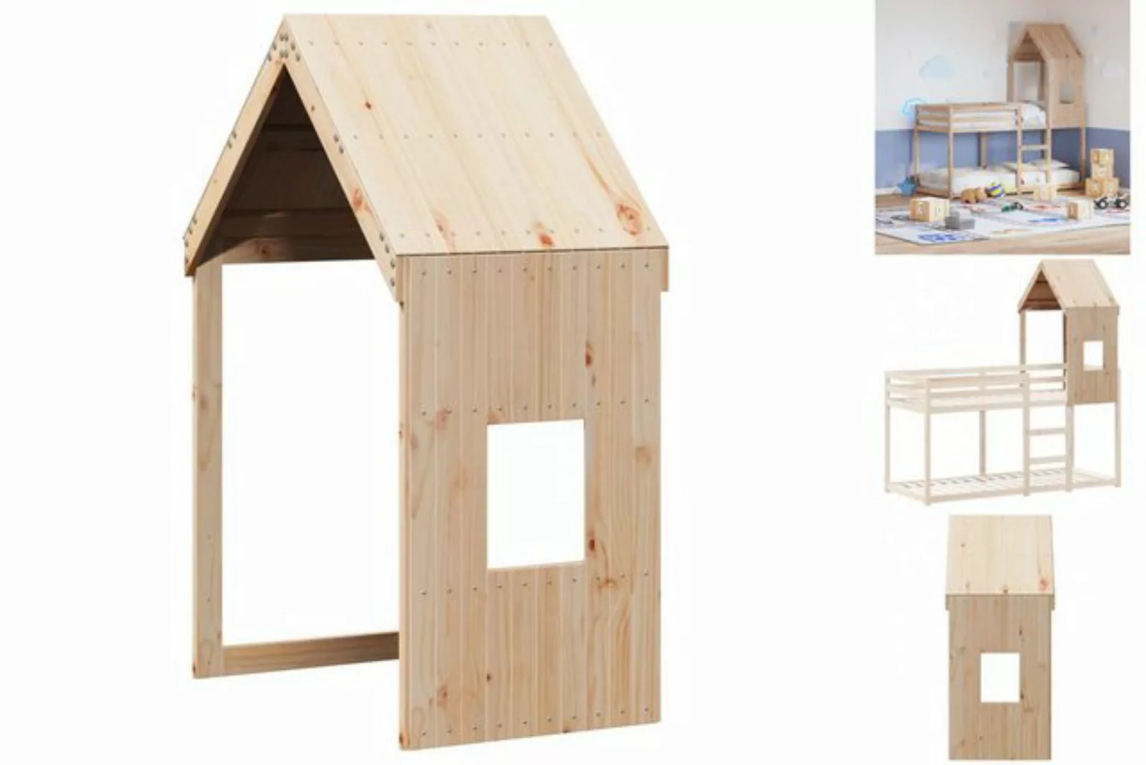 vidaXL Kinderbett Dach für Kinderbett 60x89x134,5 cm Massivholz Kiefer günstig online kaufen