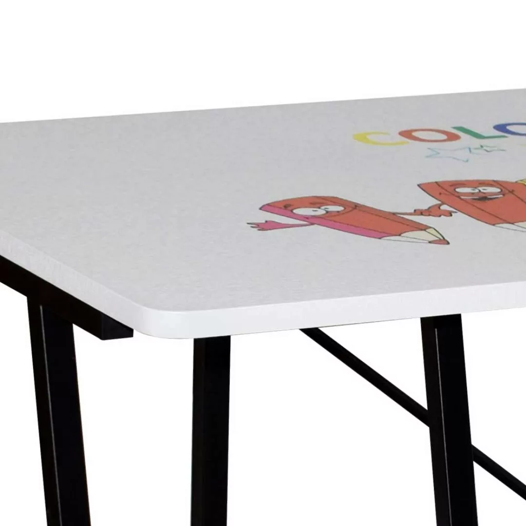 Teenager Schreibtisch 120 cm breit Weiß und Bunt günstig online kaufen