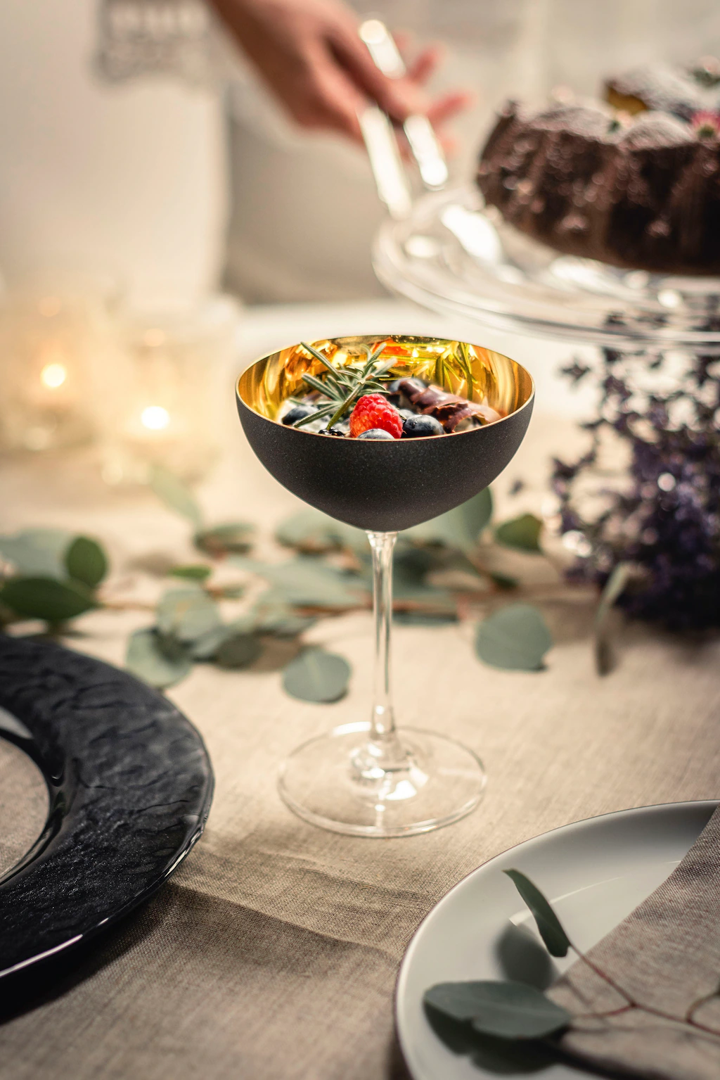 Eisch Germany Dessertschale »COSMO GOLD, 250 ml«, 2 tlg., aus Kristallglas, günstig online kaufen