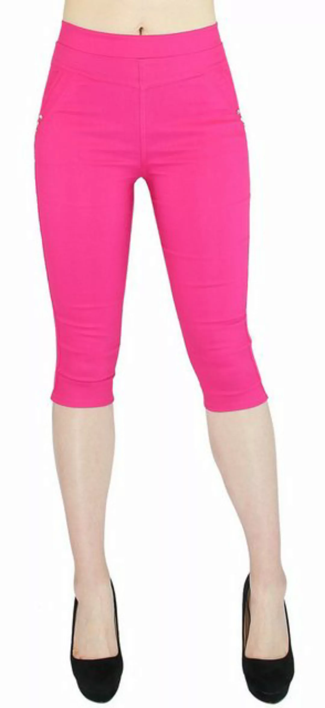 dy_mode Caprihose Damen Capri Hose 3/4 Skinny Pants Kurze Sommerhose mit Gl günstig online kaufen