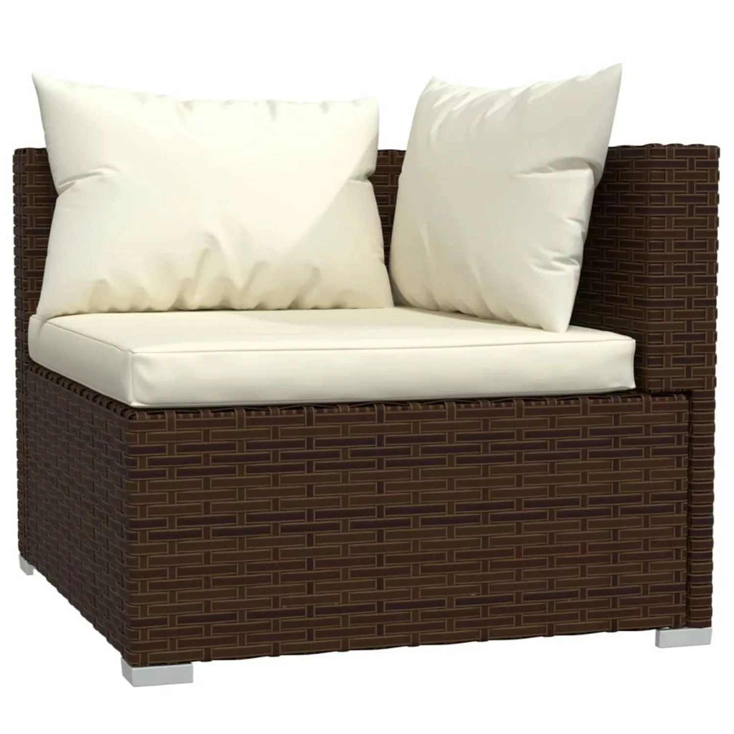 Vidaxl 5-tlg. Garten-lounge-set Mit Kissen Poly Rattan Braun günstig online kaufen