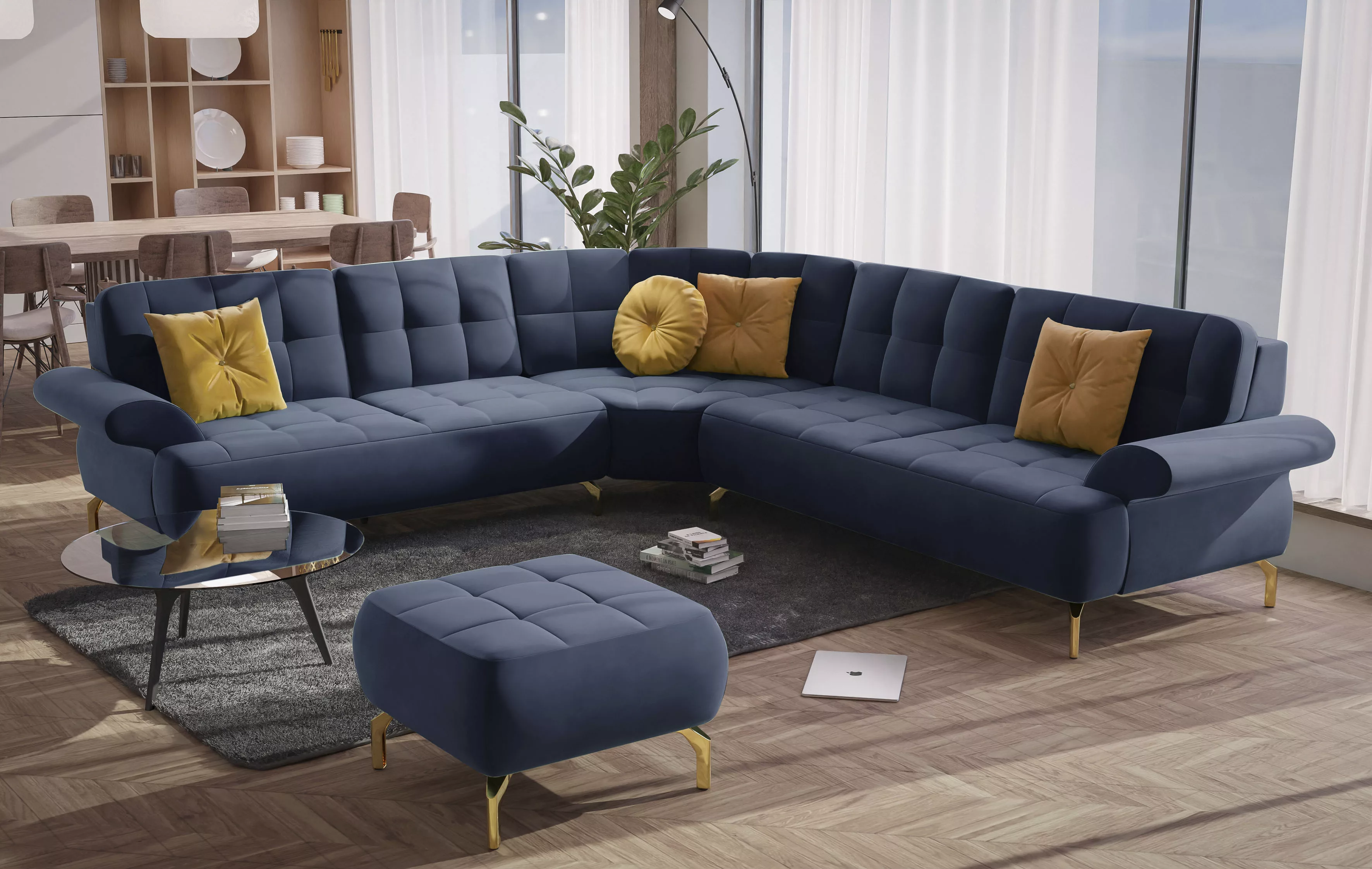 sit&more Ecksofa "Orient 1 L-Form", inkl. 4 Zierkissen mit Strass-Stein, go günstig online kaufen