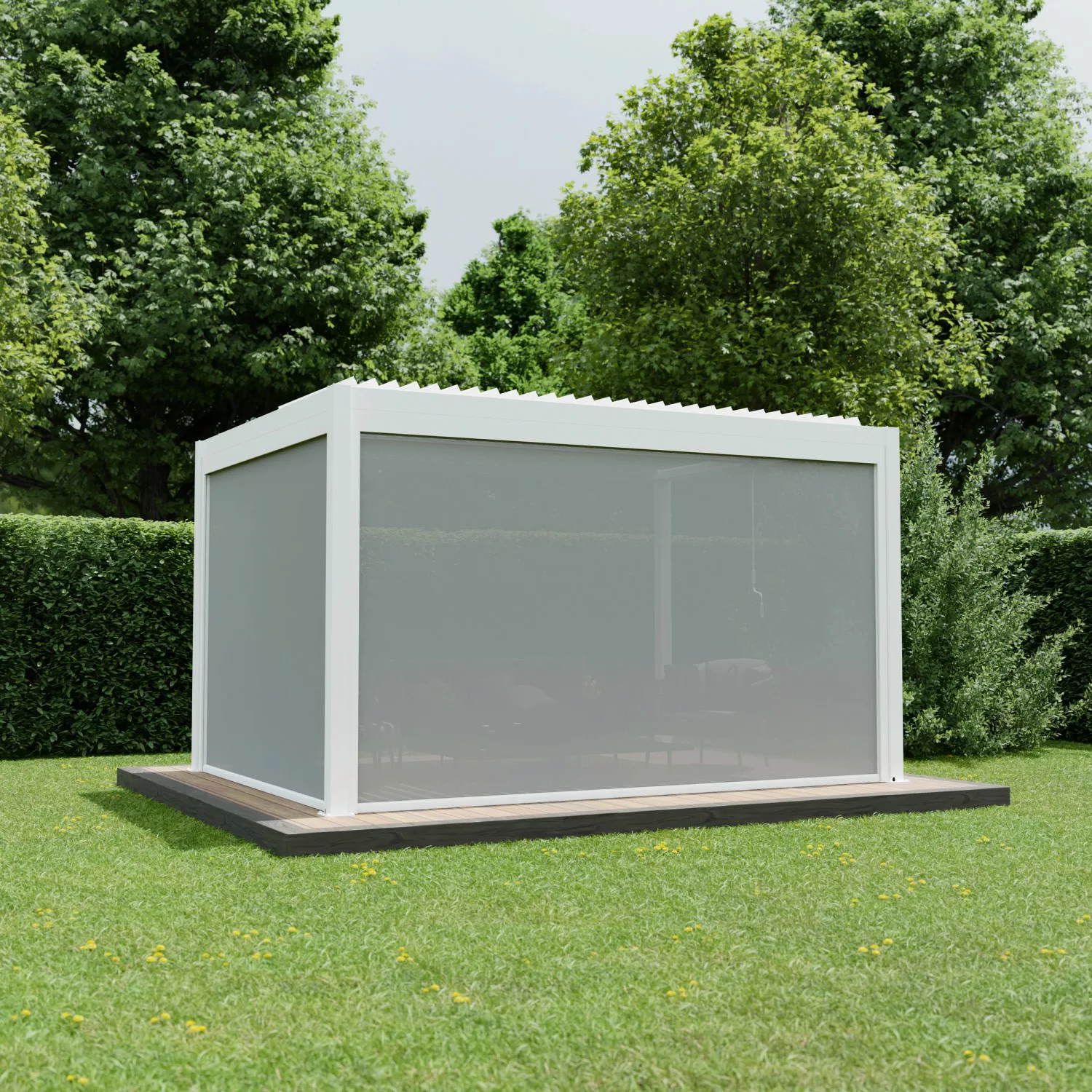 Ximax Seitenmarkise Aluminium Pergola Elektrisch 400 cm Weiß günstig online kaufen