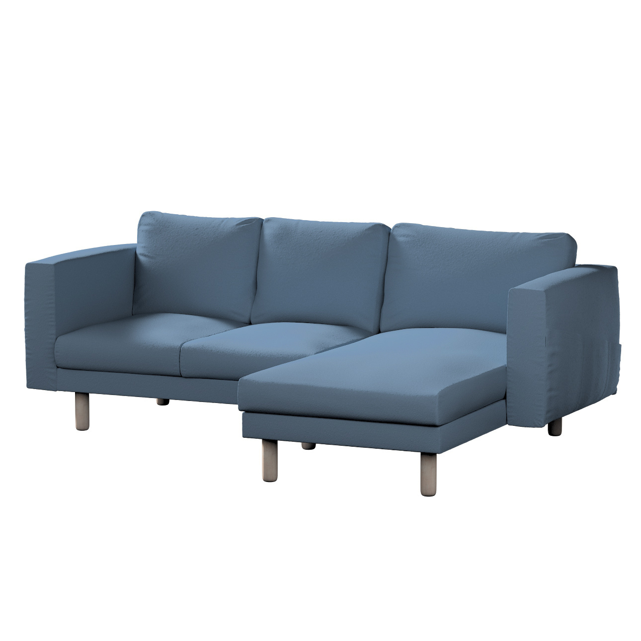 Bezug für Norsborg 3-Sitzer Sofa mit Recamiere, blau, Norsborg Bezug für 3- günstig online kaufen