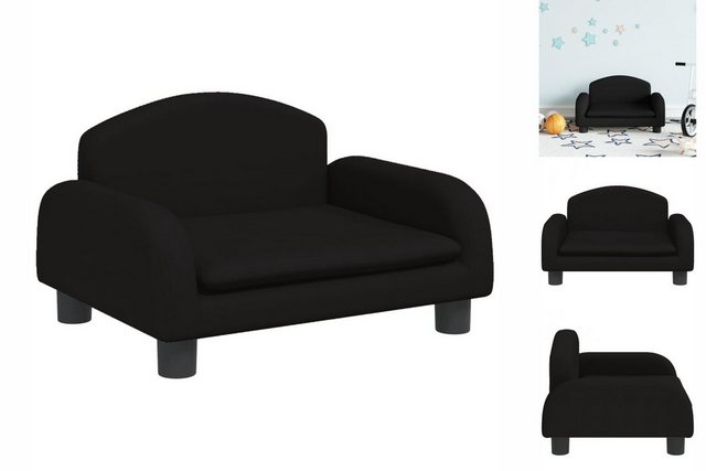 vidaXL Kindersofa Kindersofa Schwarz 50x40x30 cm Stoff günstig online kaufen