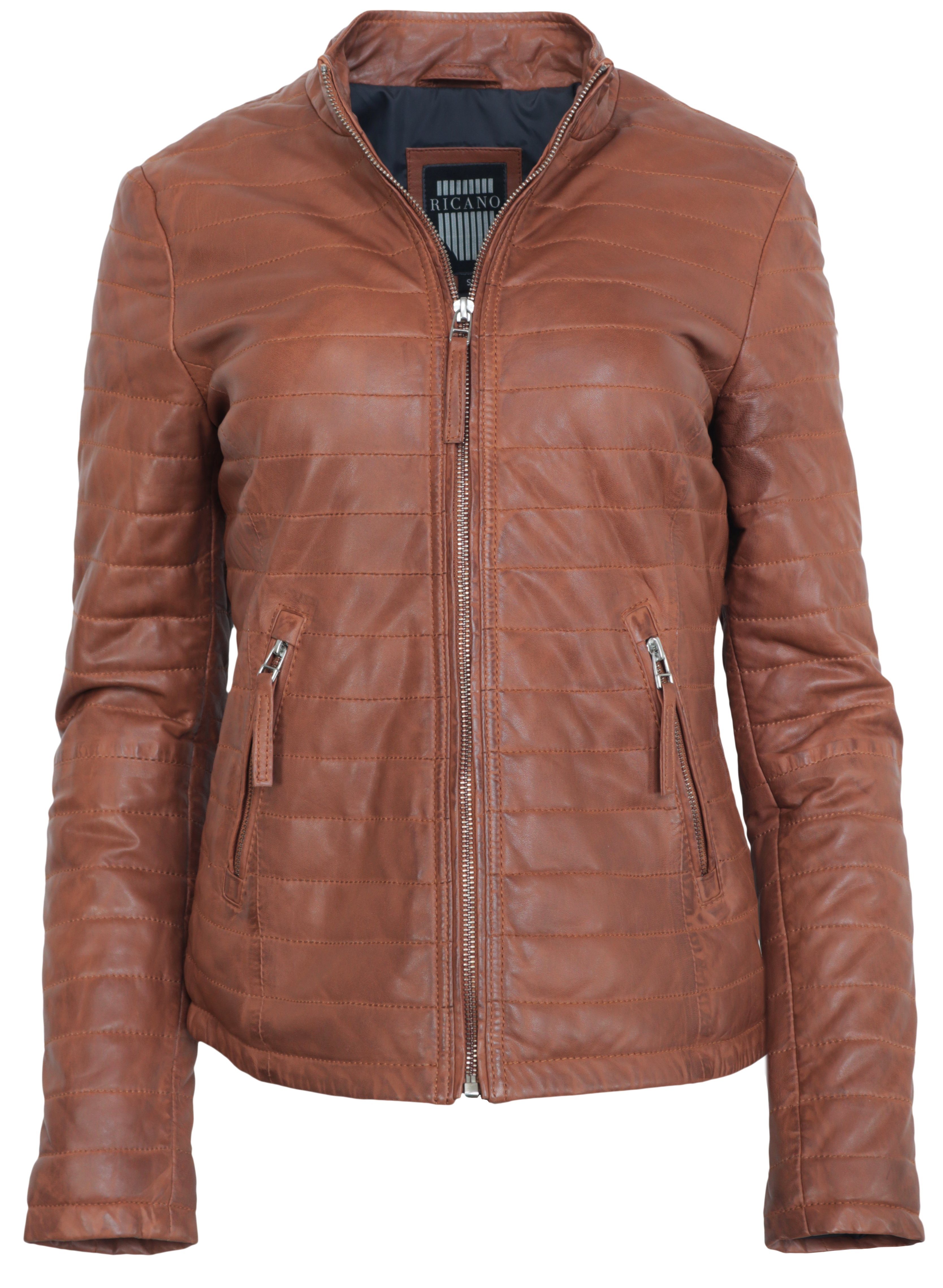RICANO Lederjacke Padded stylische Steppjacke, hochwertiges günstig online kaufen