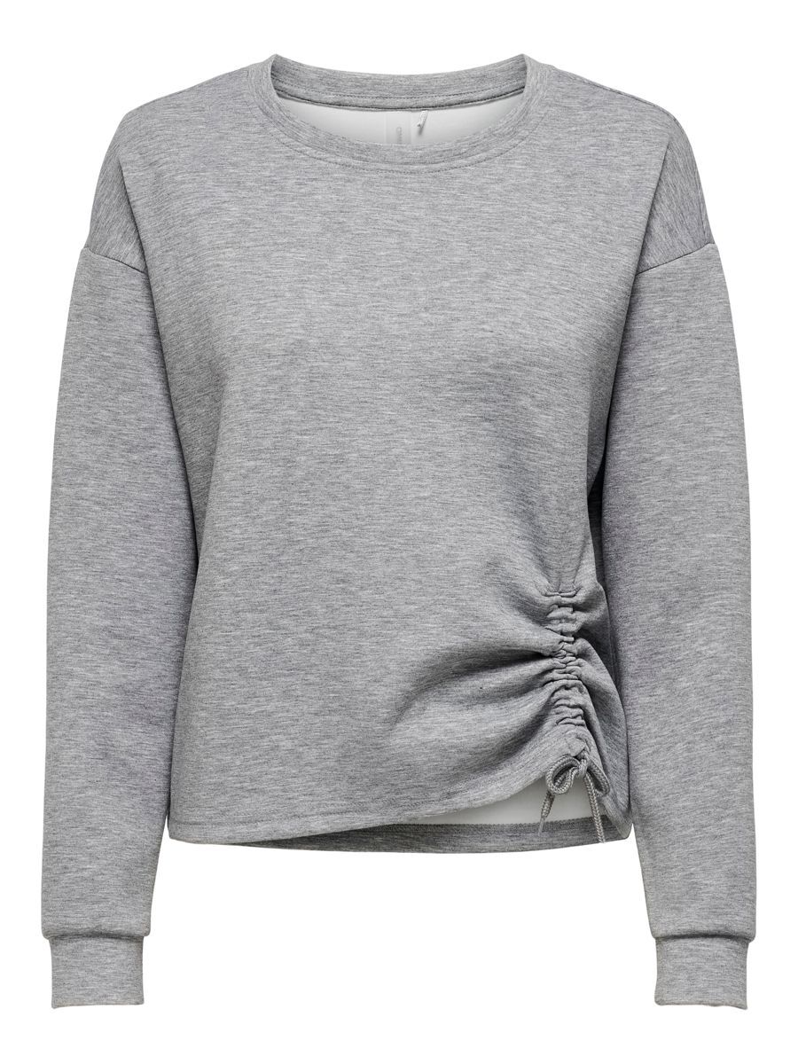 ONLY Sportliches Rundhals- Sweatshirt Damen Grau günstig online kaufen