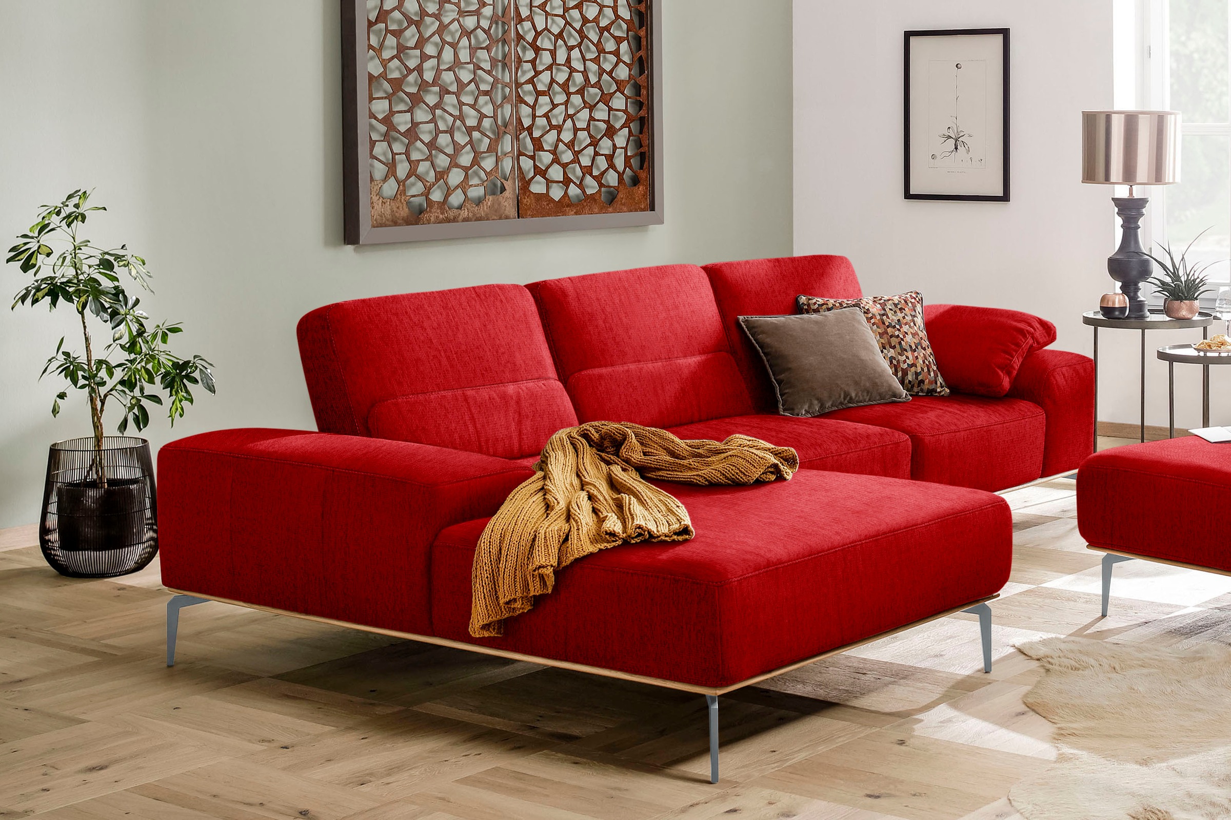 W.SCHILLIG Ecksofa "run, Designsofa mit tollem Sitzkomfort, bequem, L-Form" günstig online kaufen