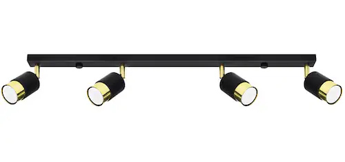 SOLLUX lighting Deckenleuchte »NERO«, 4 flammig-flammig, beweglicher Lampen günstig online kaufen