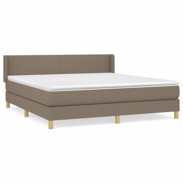 vidaXL Boxspringbett Boxspringbett mit Matratze Taupe 160x200 cm Stoff Bett günstig online kaufen