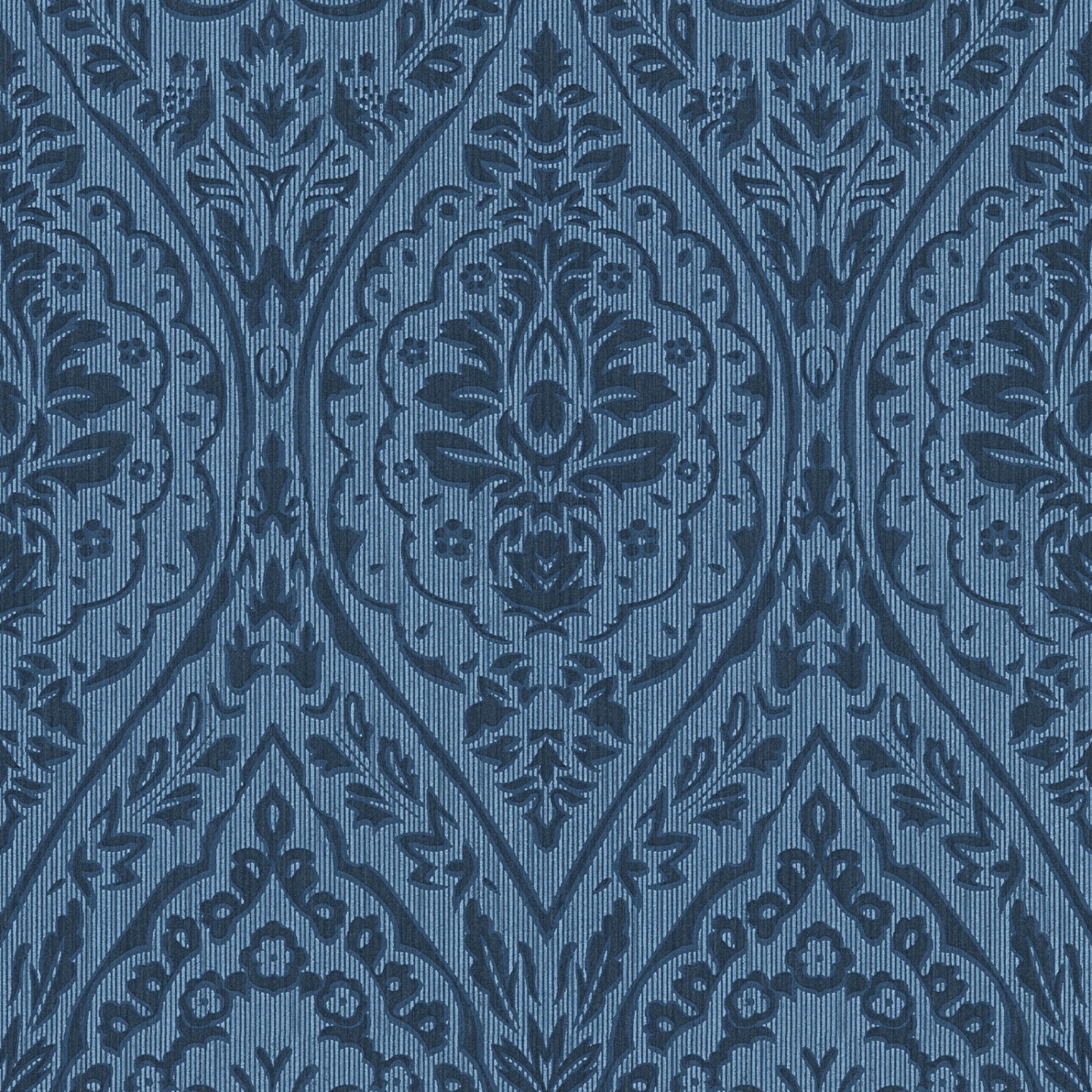 Bricoflor Ornament Tapete Blau Elegante Vlies Textiltapete mit Barock Muste günstig online kaufen