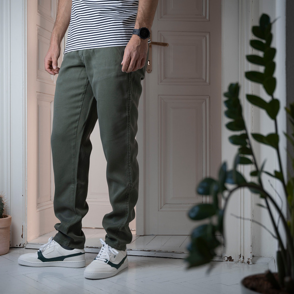 Vabian - Chino Hose Aus Tencel, Braun/schwarz/grün günstig online kaufen