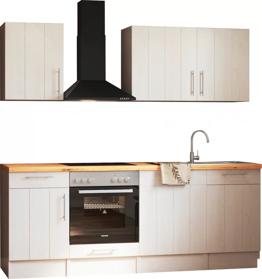 RESPEKTA Küchenzeile "Anton", Breite 220 cm, mit Soft-Close günstig online kaufen
