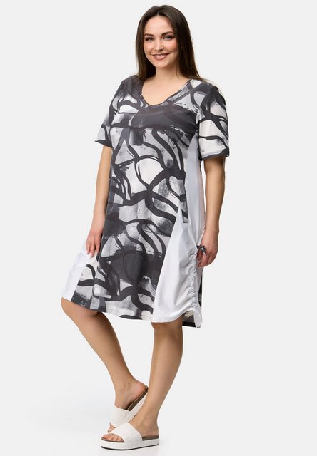 Kekoo A-Linien-Kleid Kleid gemustert aus weichem Viskose-Stretch 'Nevia' günstig online kaufen