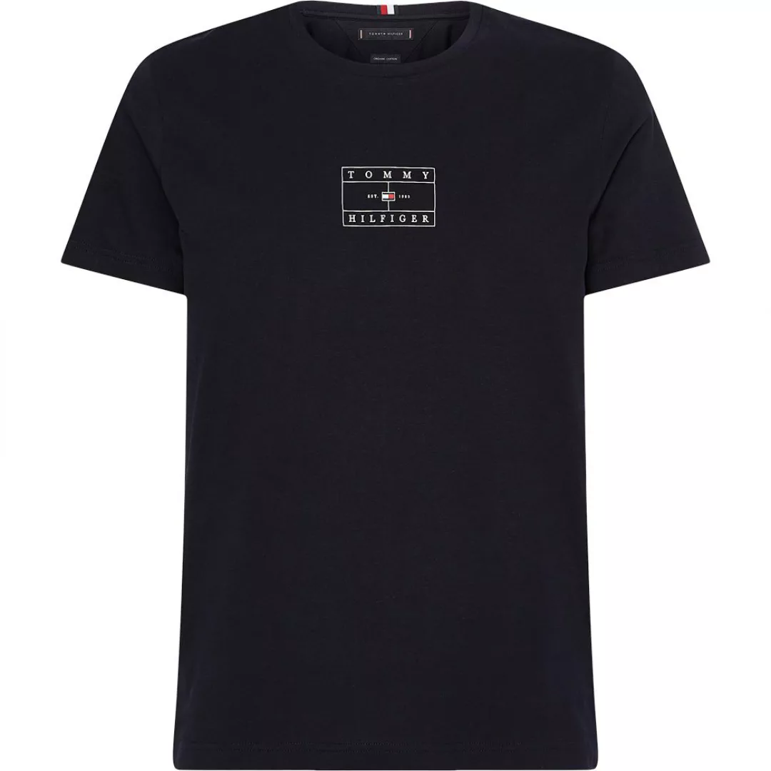 Tommy Hilfiger Kurzarm-t-shirt Mit Center-flagge M Desert Sky günstig online kaufen