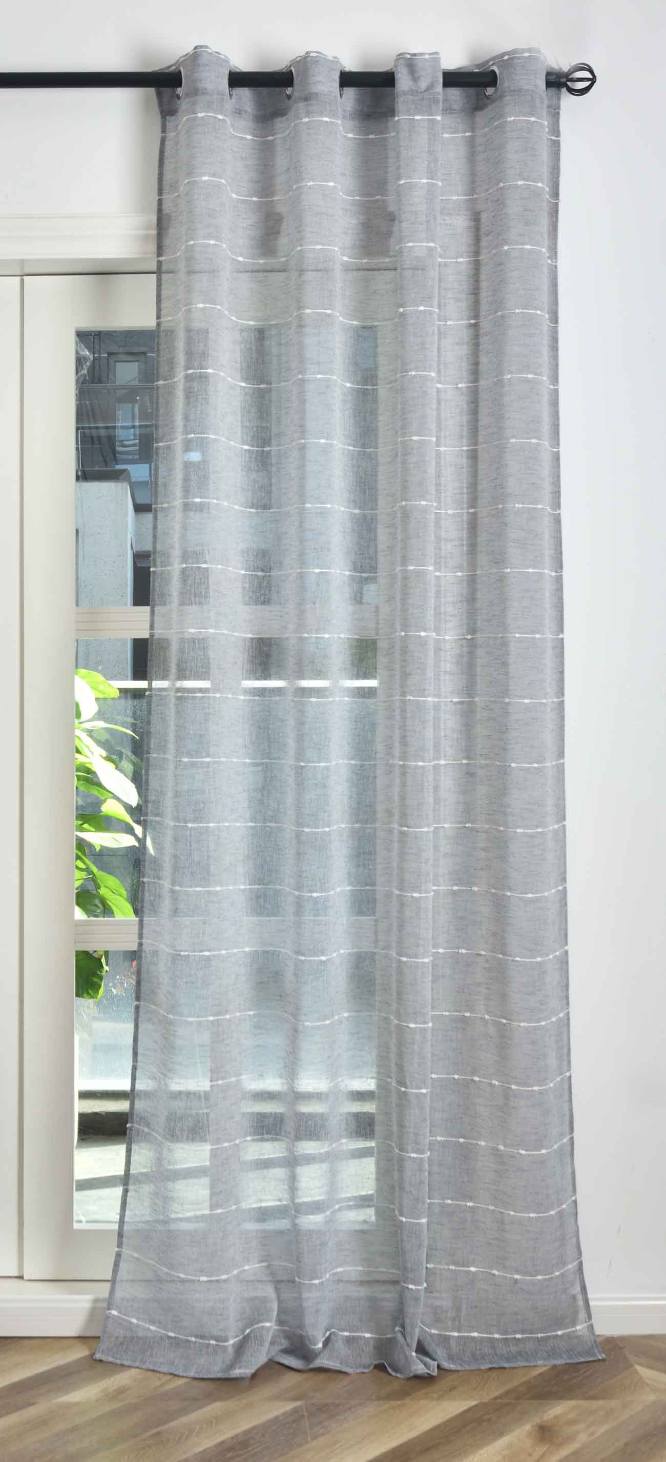 Gardinenbox Gardine, Ösen (1 St), halbtransparent, günstig online kaufen
