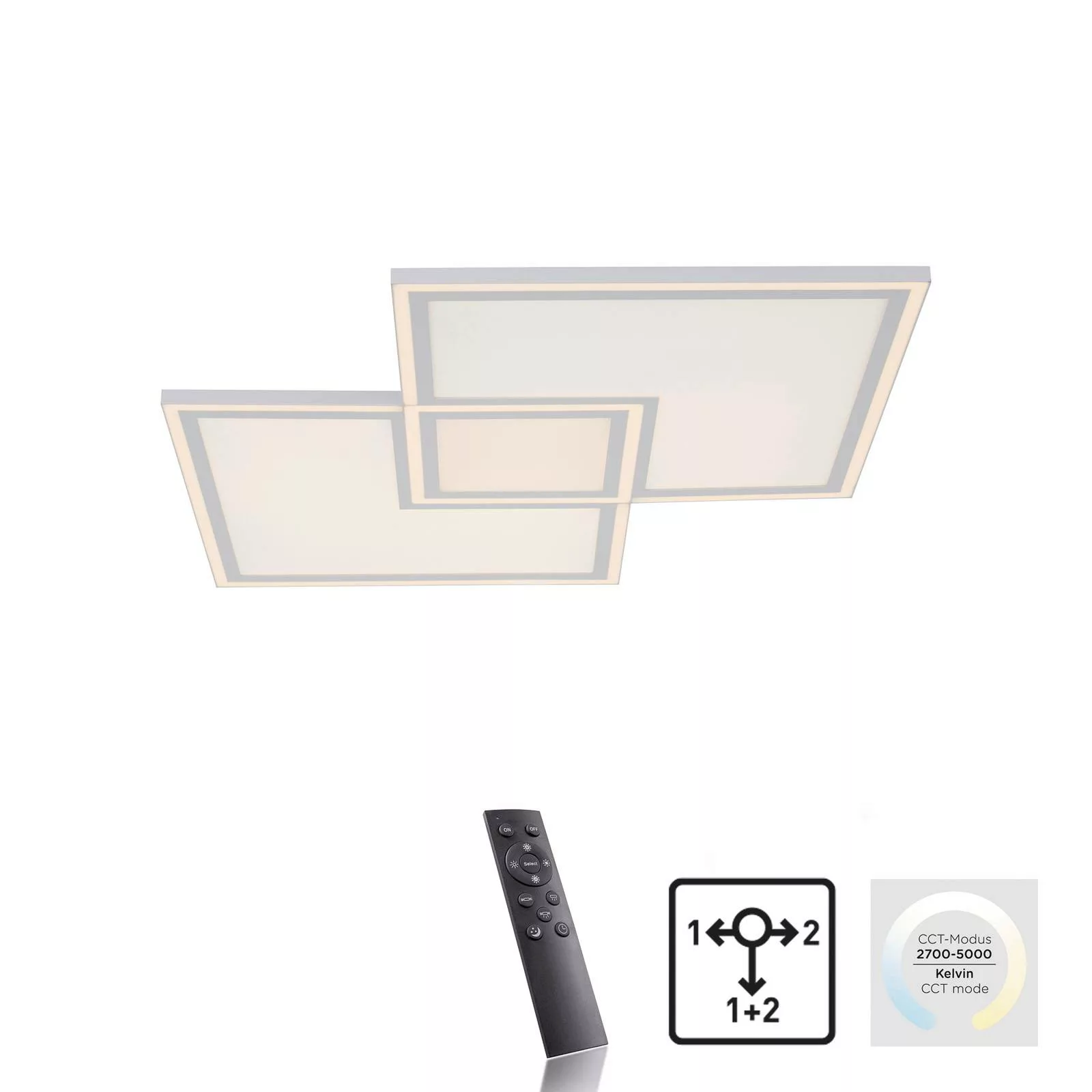 LED-Deckenleuchte Edging CCT, 67,5 x 67,5cm günstig online kaufen