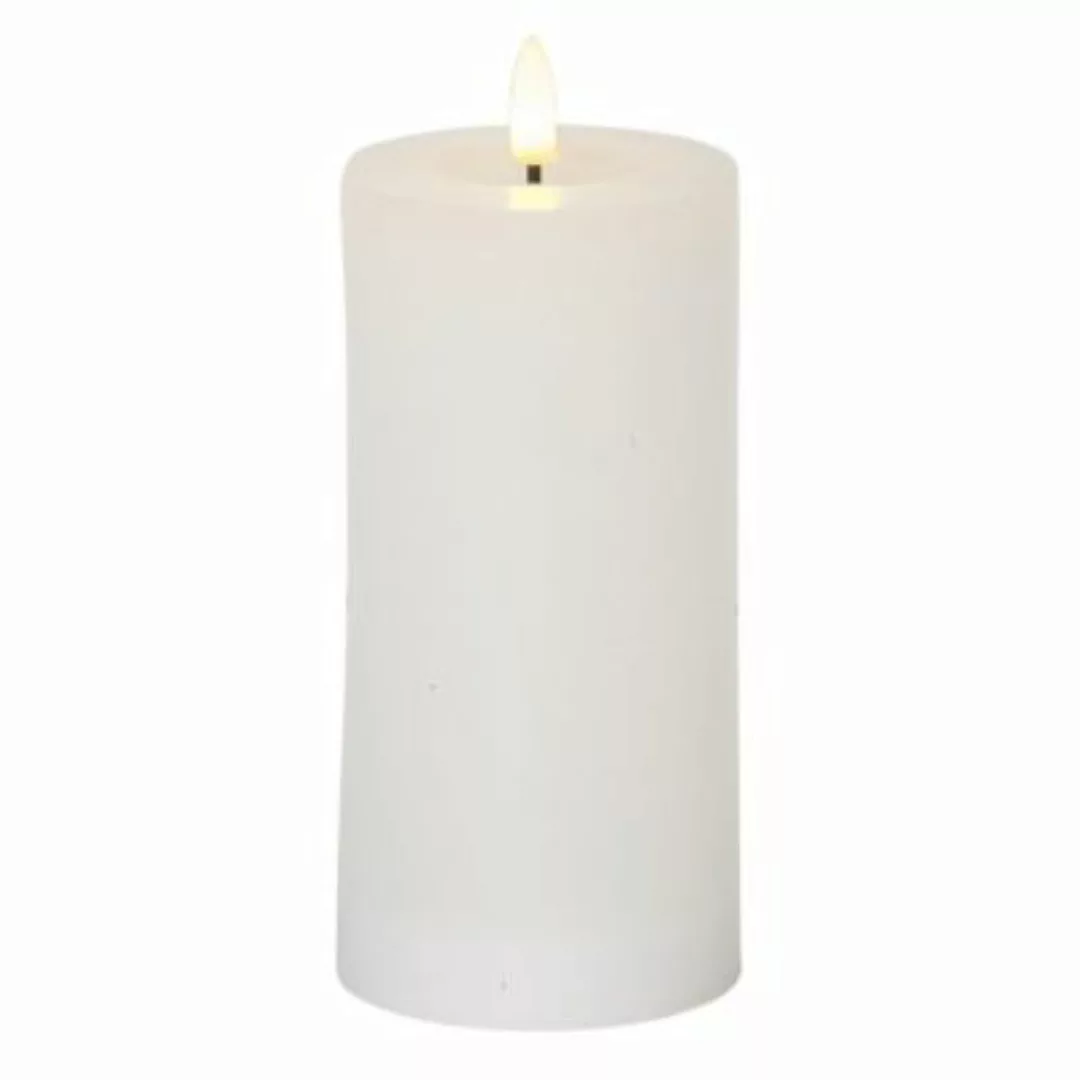 LED Kerze LINA Echtwachs mit Wachsspiegel H: 17,5cm weiß günstig online kaufen