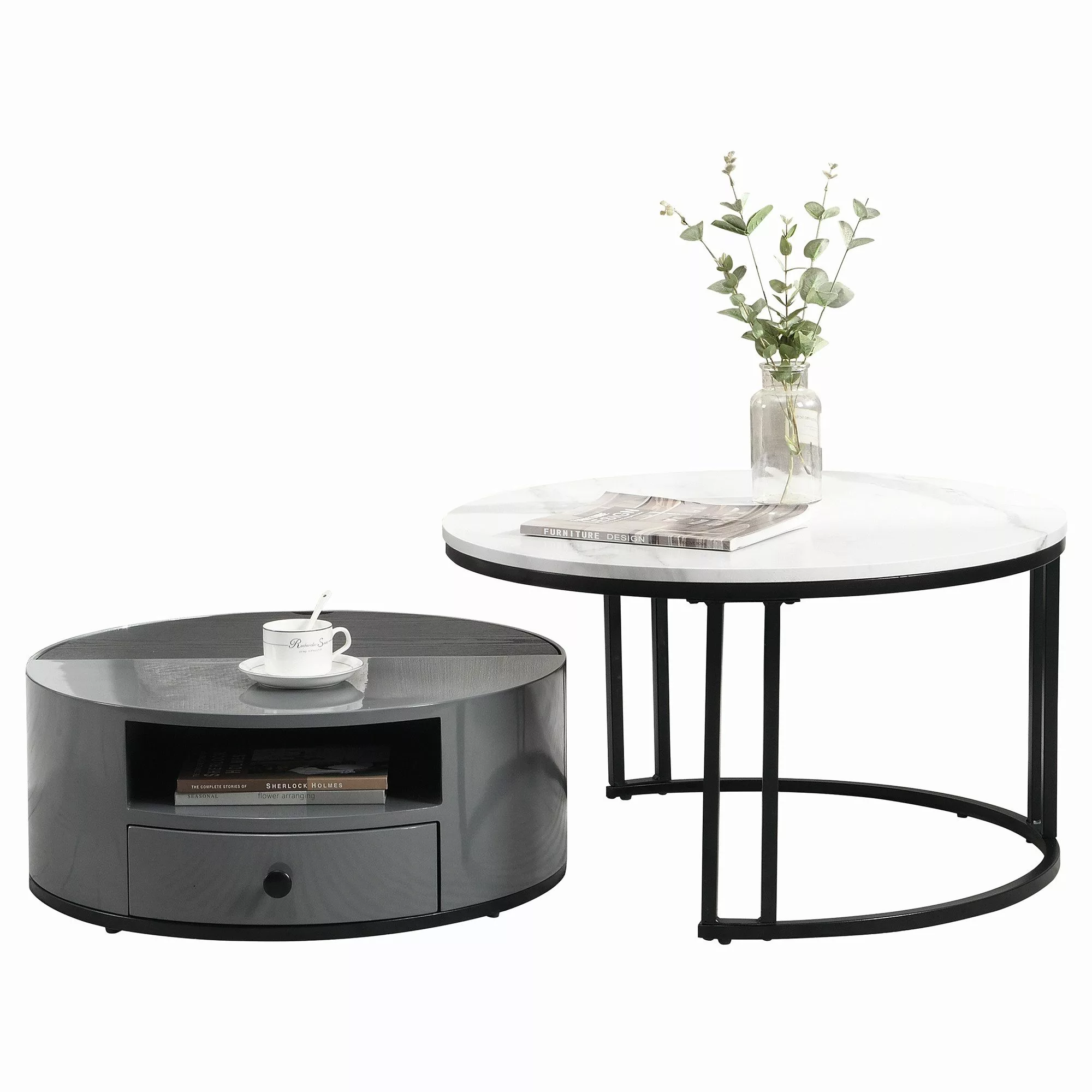 Merax Couchtisch mit Tischplatte in Patchwork-Design, günstig online kaufen
