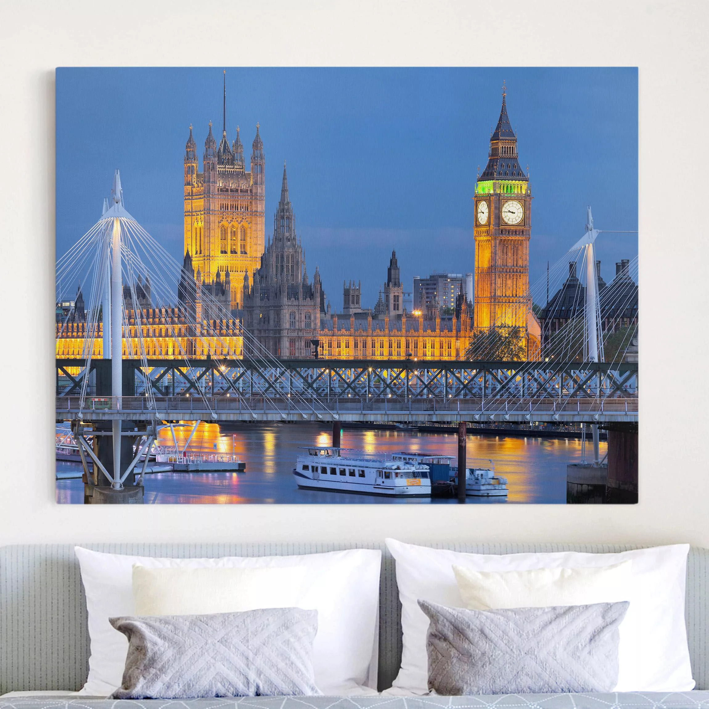Leinwandbild London - Quadrat Big Ben und Westminster Palace in London bei günstig online kaufen