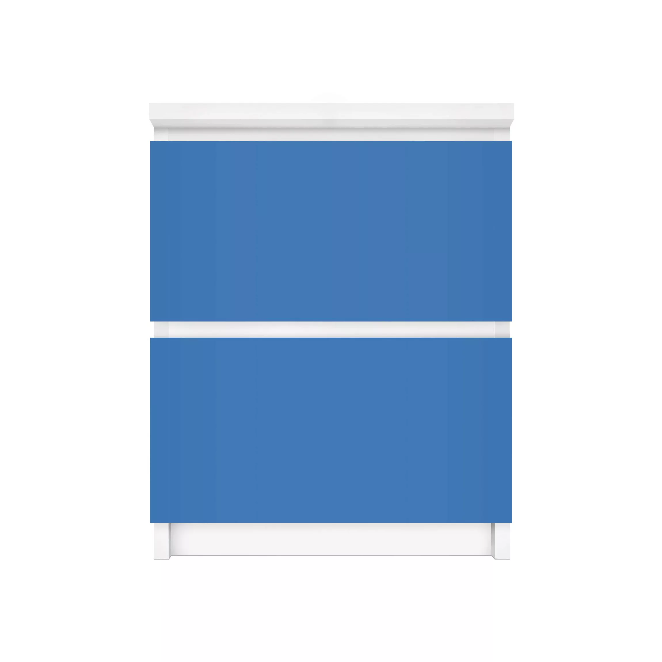 Möbelfolie für IKEA Malm Kommode 2 Schubladen Colour Royal Blue günstig online kaufen
