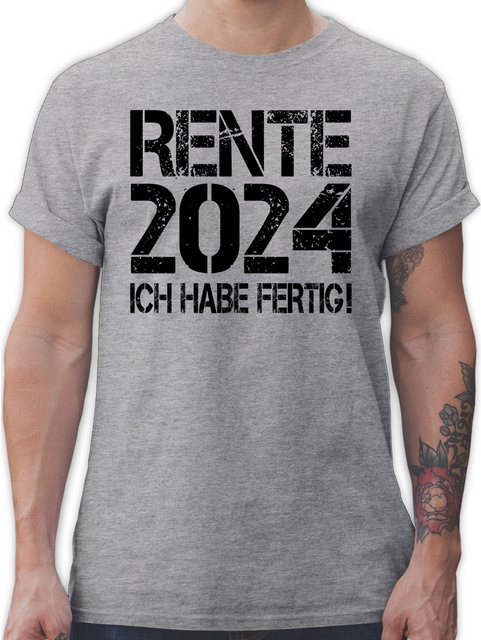 Shirtracer T-Shirt Rente 2024 - schwarz Rentner Rente günstig online kaufen