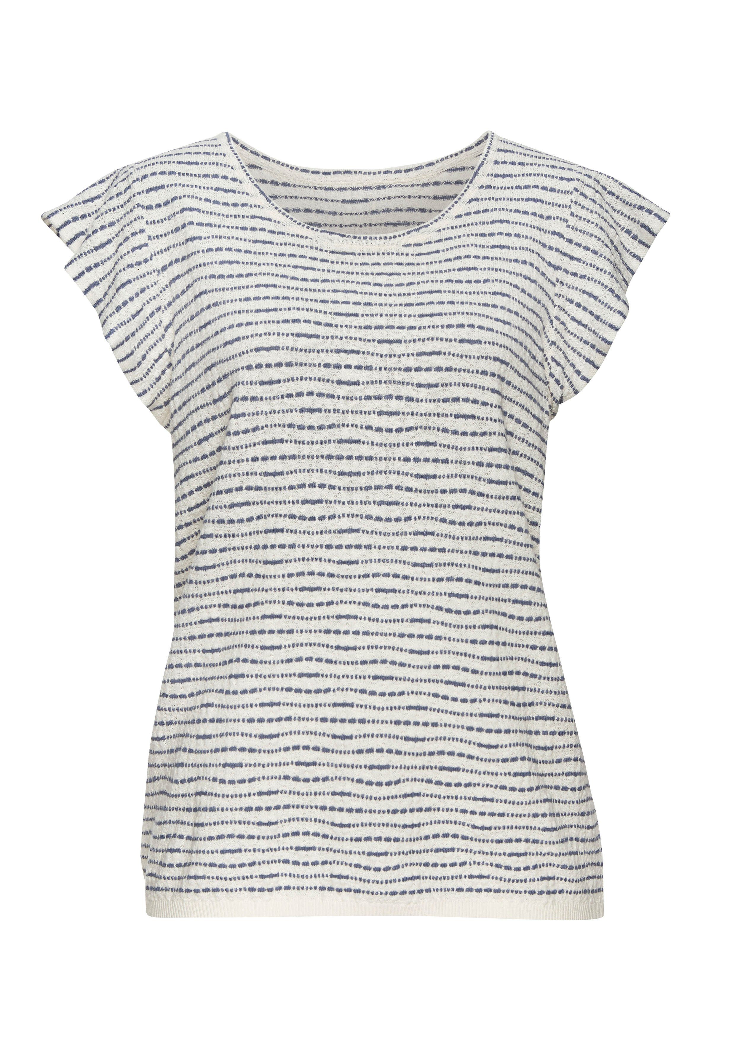 Vivance Rundhalsshirt mit Streifenstruktur aus leichter günstig online kaufen