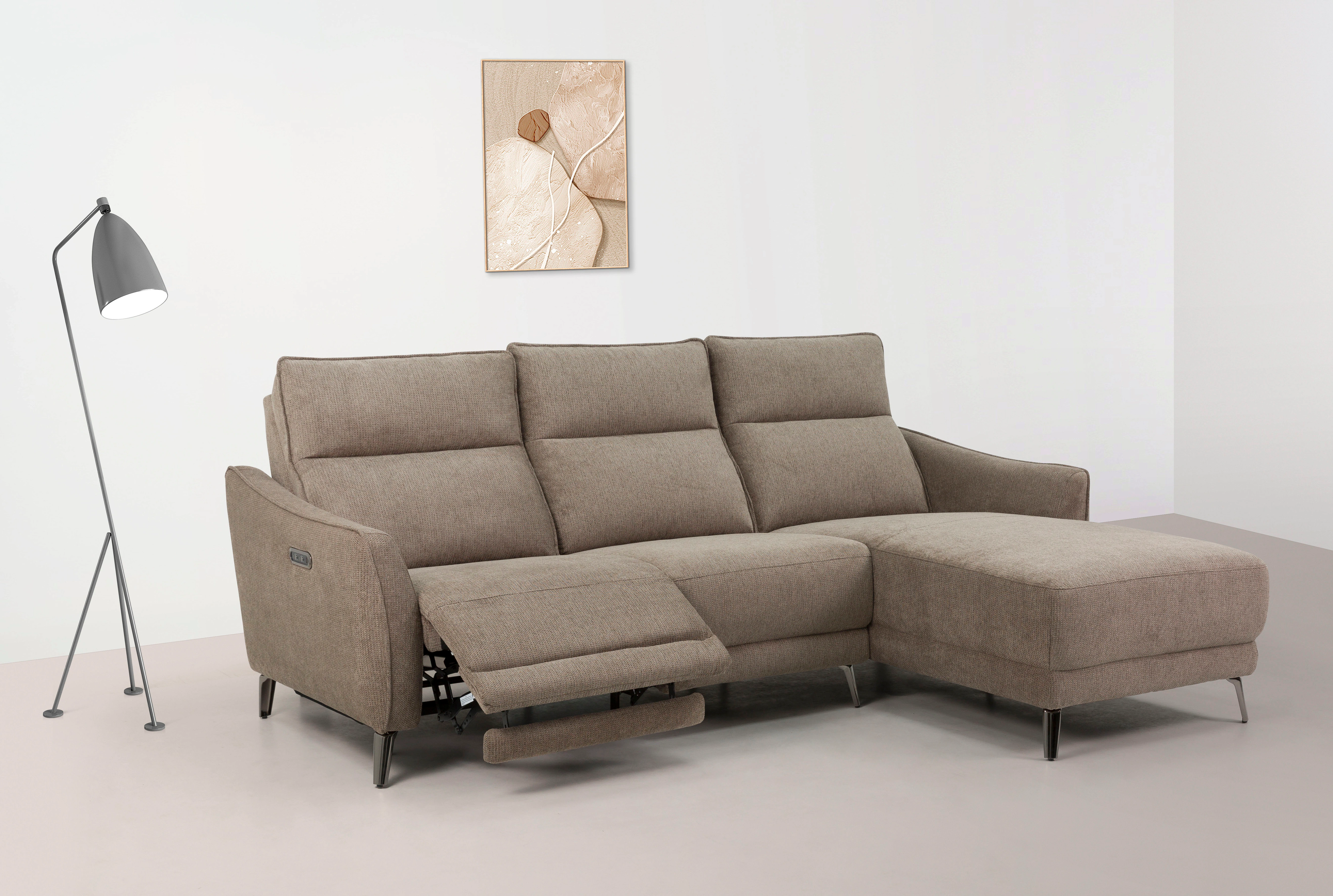 INOSIGN Ecksofa "TAYLER 3-Sitzer, L-Form (Breite 239cm), elektr. Relaxfunkt günstig online kaufen