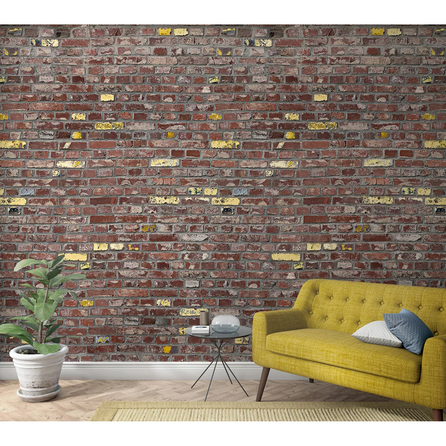 Marburg Vliestapete Ornamental Industrial Beige-Blau 270 cm x 159 cm FSC® günstig online kaufen