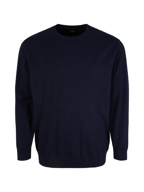 TOM TAILOR PLUS Strickpullover Plus - Basic Pullover mit Logo-Stickerei günstig online kaufen