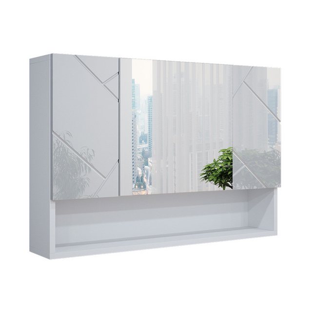 Vicco Badezimmerspiegelschrank Irma, Weiß Hochglanz, 80 x 55 cm günstig online kaufen