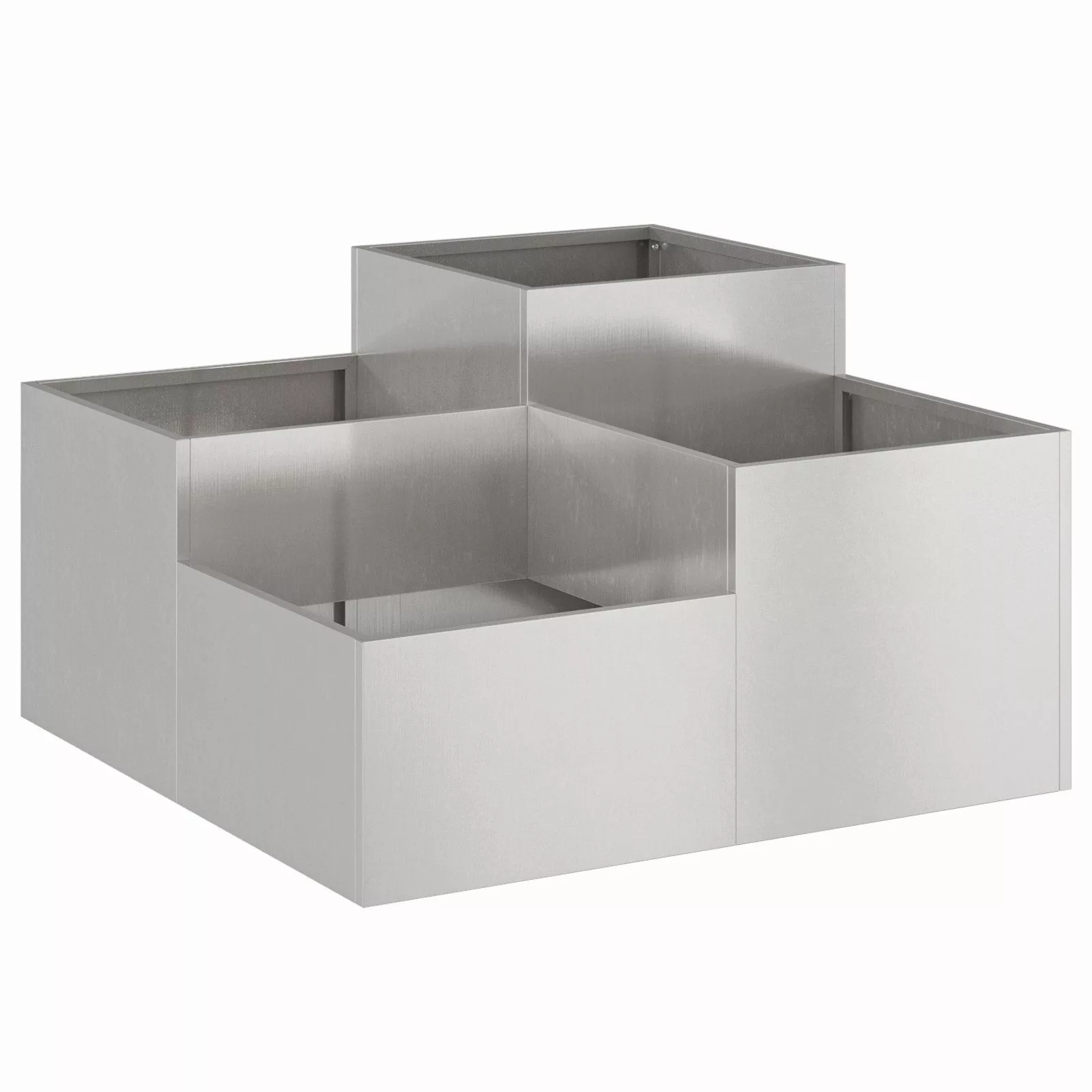 vidaXL Blumentopf Pflanzkübel 80x80x48 cm Edelstahl günstig online kaufen