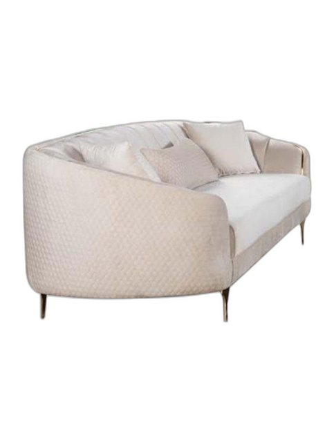 Xlmoebel Sofa Elegantes 3-Sitzer Beige Polstersofa aus Textil für Ihr Wohnz günstig online kaufen