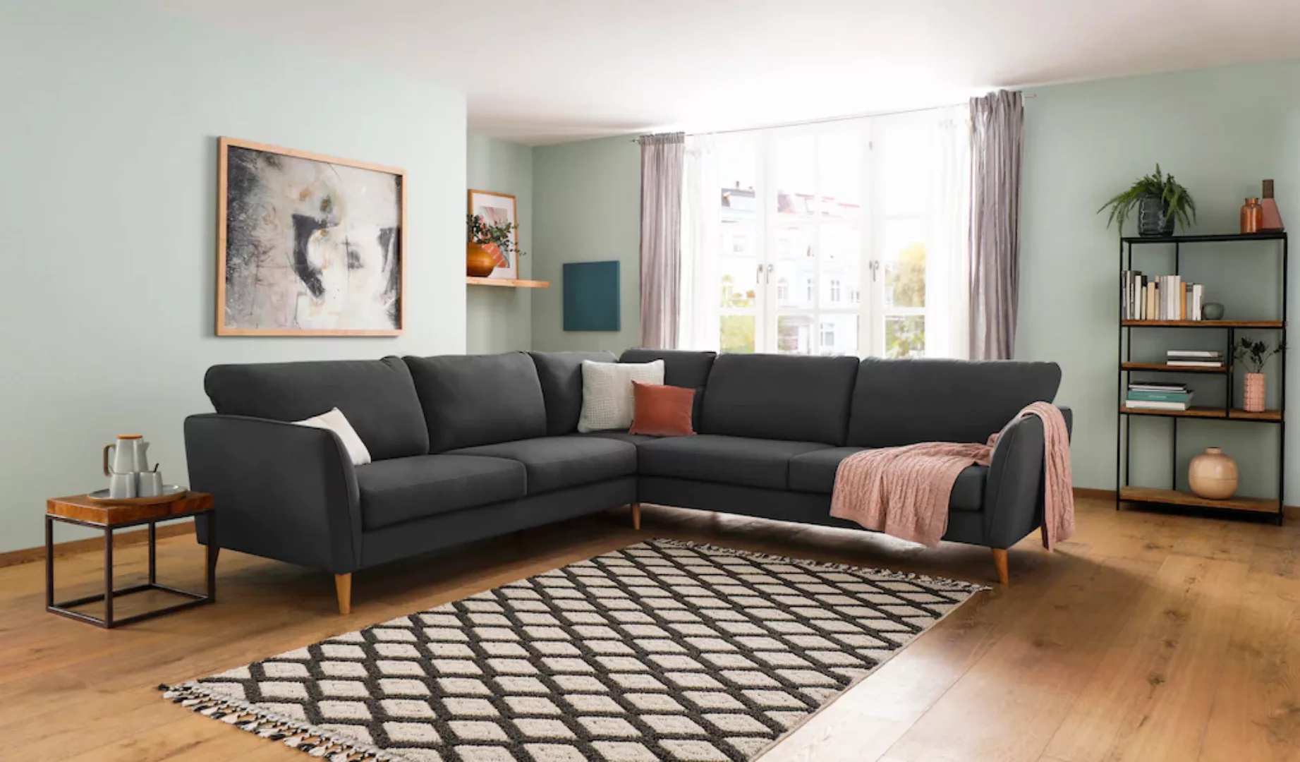 Home affaire Ecksofa "MARSEILLE 278/278 cm, L-Form,", gleichschenklig, aus günstig online kaufen