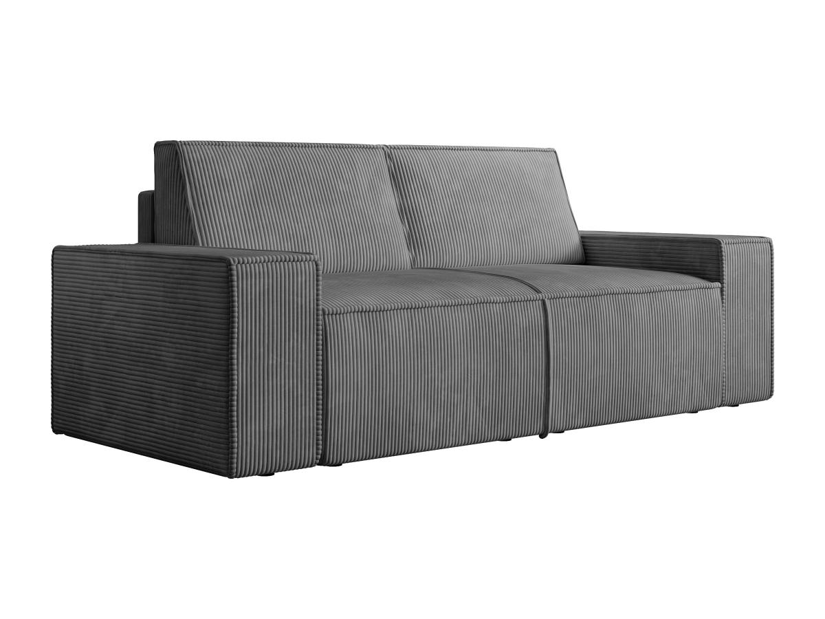 Sofa 2-Sitzer - Cord - Anthrazitgrau - AMELIA günstig online kaufen