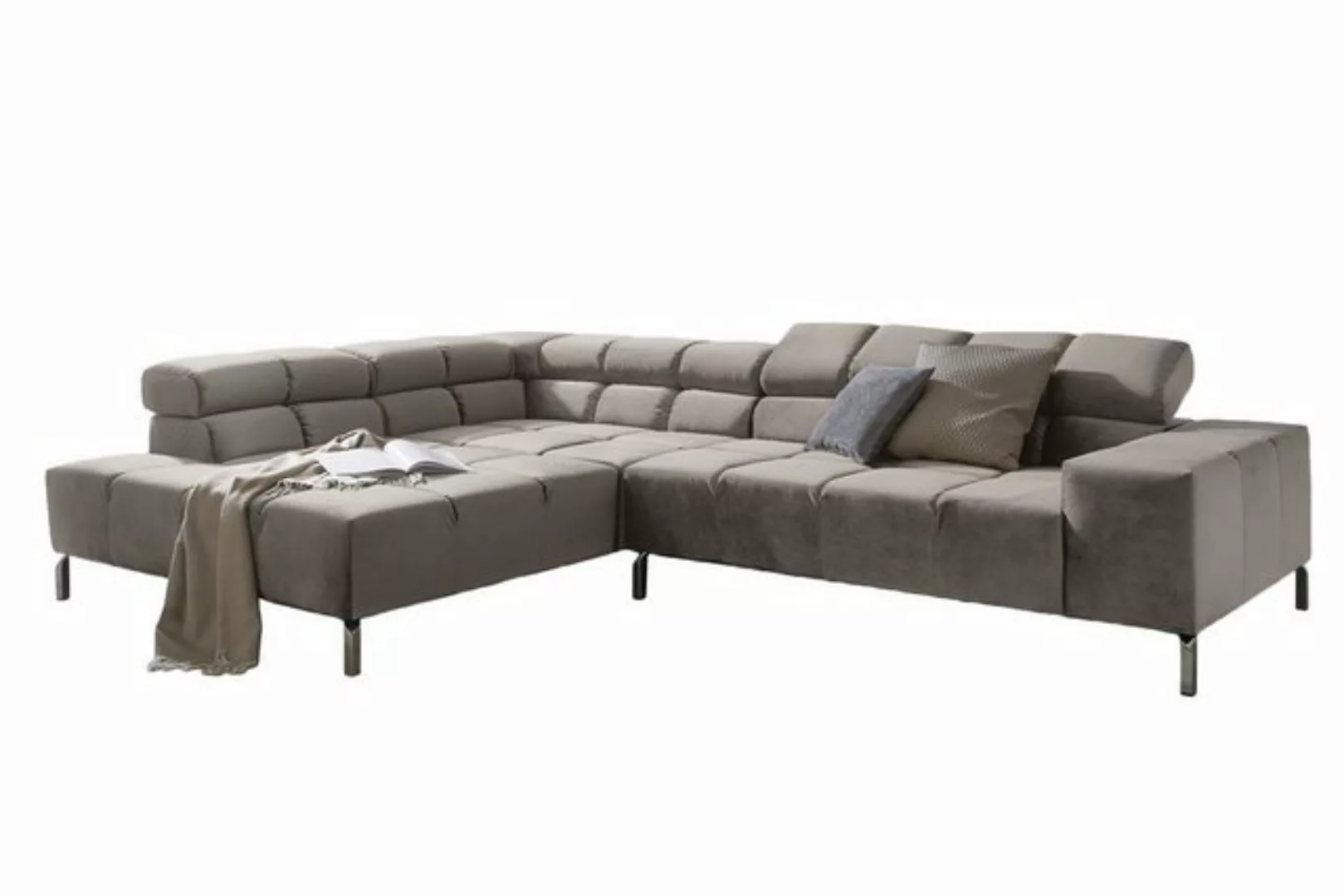 KAWOLA Ecksofa NELSON, Sofa Velvet versch. Ausführungen und versch. Farben günstig online kaufen