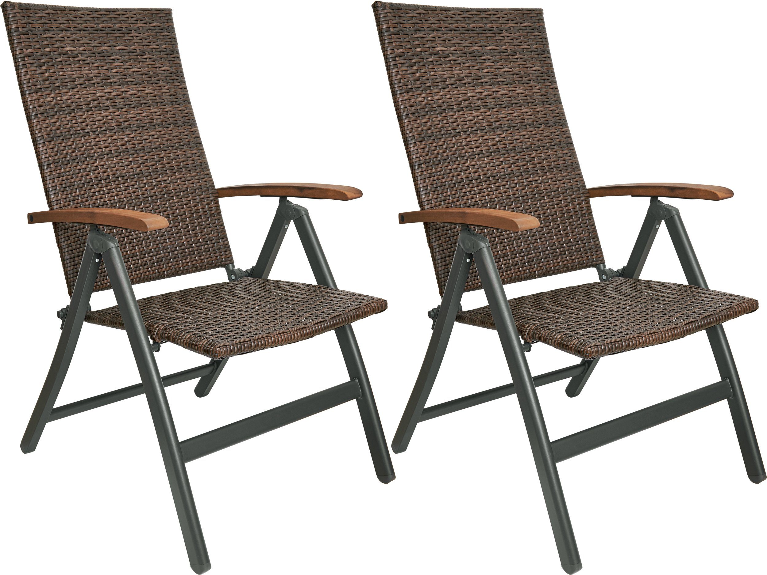 BRUBAKER Gartenstuhl Polyrattan Stuhl - Modena günstig online kaufen