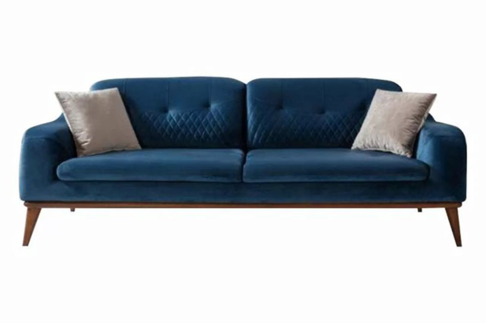 JVmoebel Sofa Blaue Couch Wohnzimmer Dreisitzer Sitzpolster Couchen Sofa, M günstig online kaufen