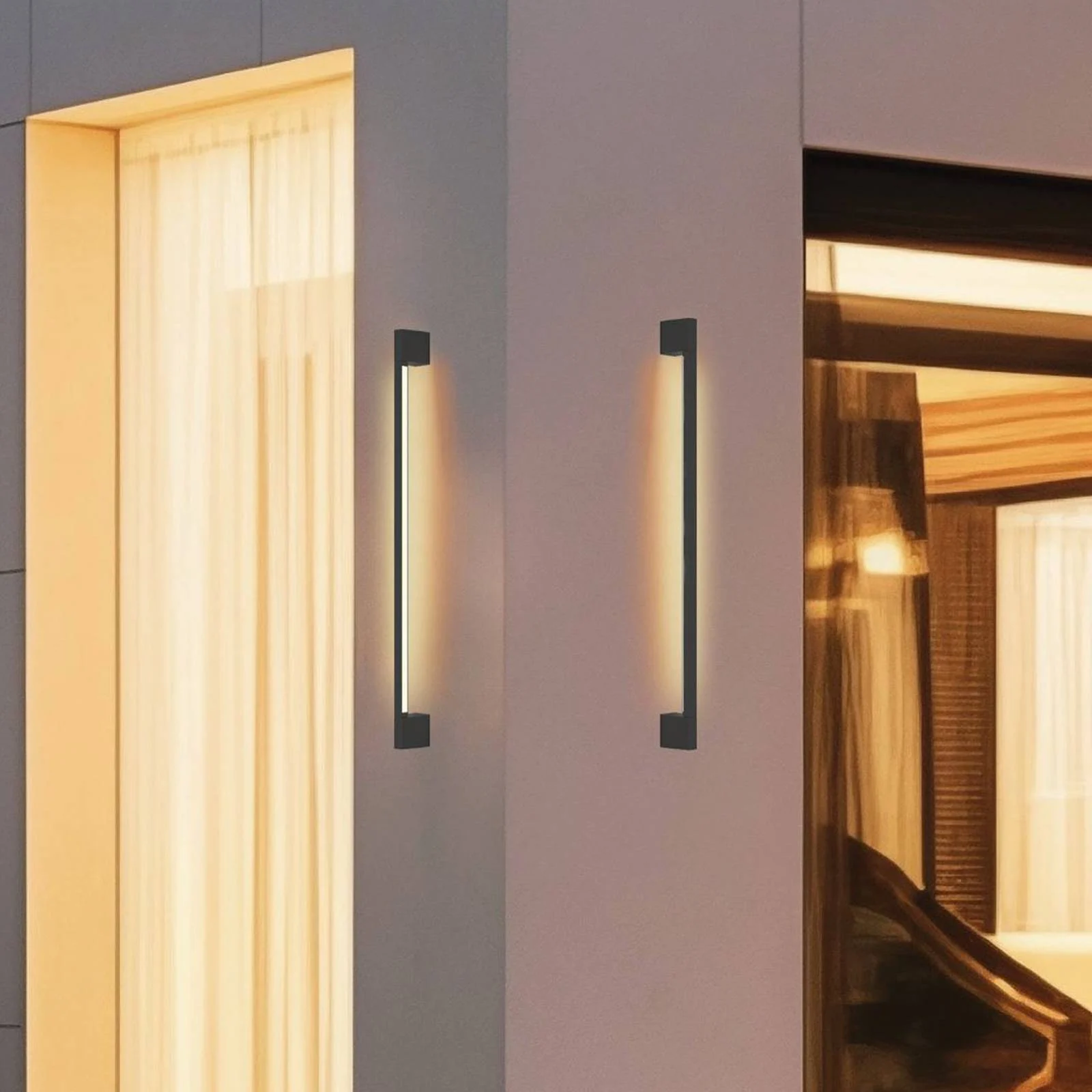 LED-Außenwandlampe Tessa, dunkelgrau, Höhe 90 cm, Metall günstig online kaufen