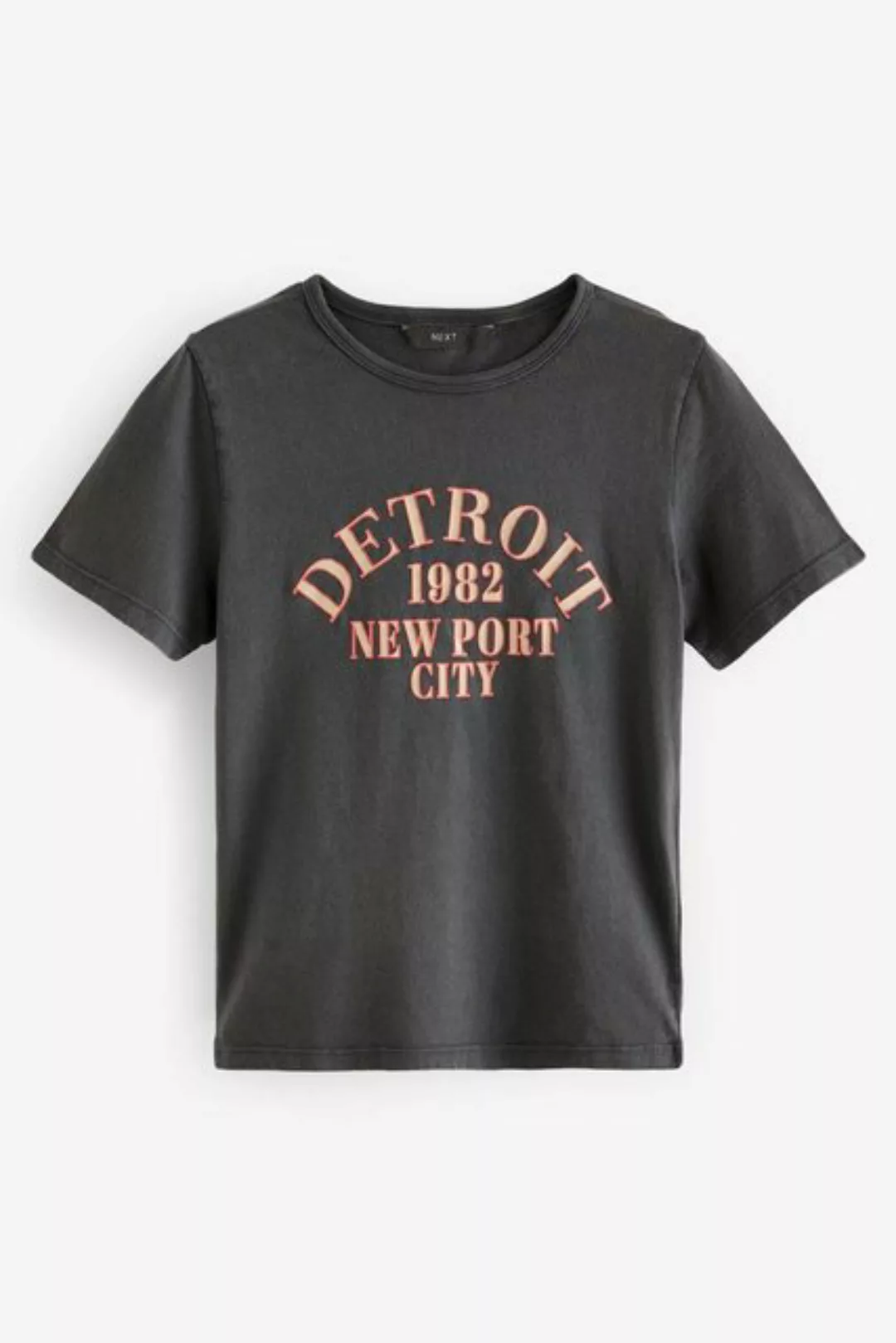 Next T-Shirt Slim Fit Kurzarm-T-Shirt mit Grafikprint (1-tlg) günstig online kaufen