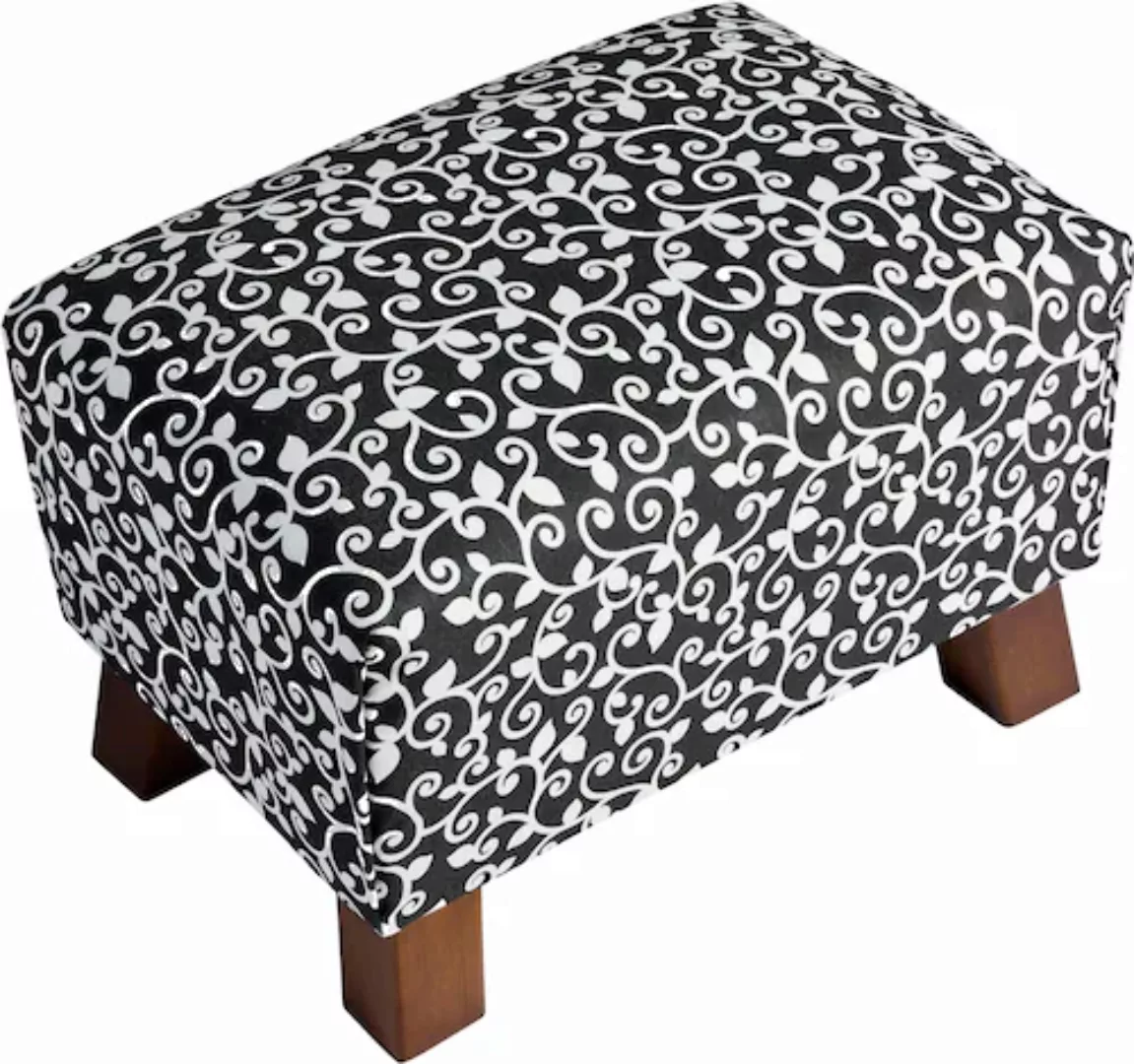 Max Winzer® Fußhocker »Footstool«, Minihocker Breite 40 cm, mit Ornamenten günstig online kaufen