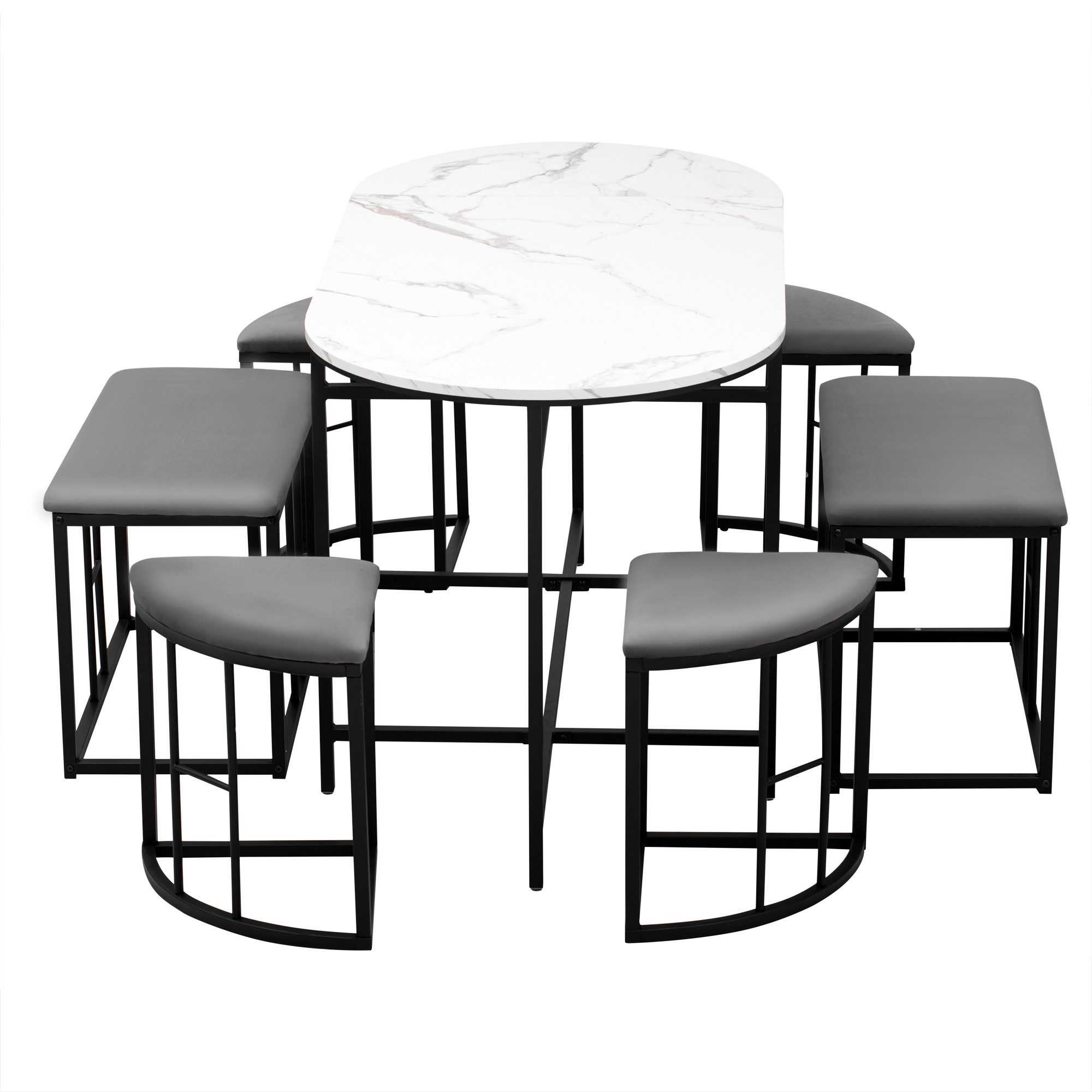MODFU Essgruppe Esstisch mit 4 Stühlen, günstig online kaufen