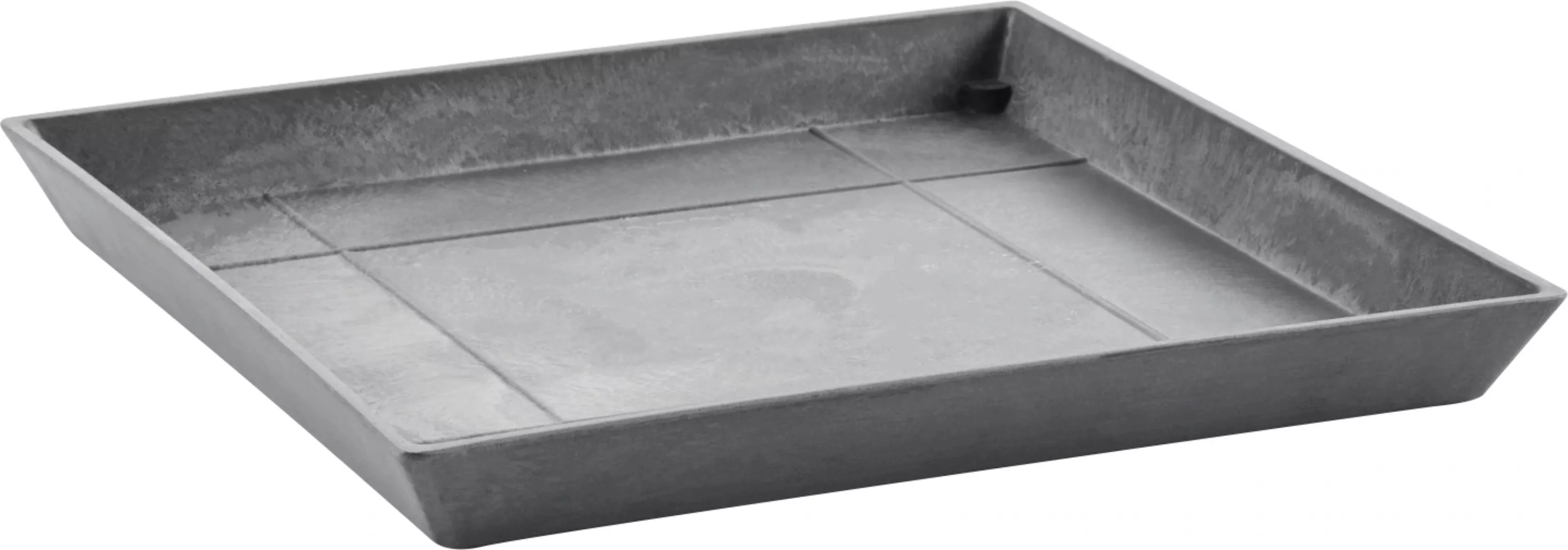 ECOPOTS Blumentopfuntersetzer "SQUARE SAUCER Grey", BxTxH: 43x43x3,5 cm günstig online kaufen