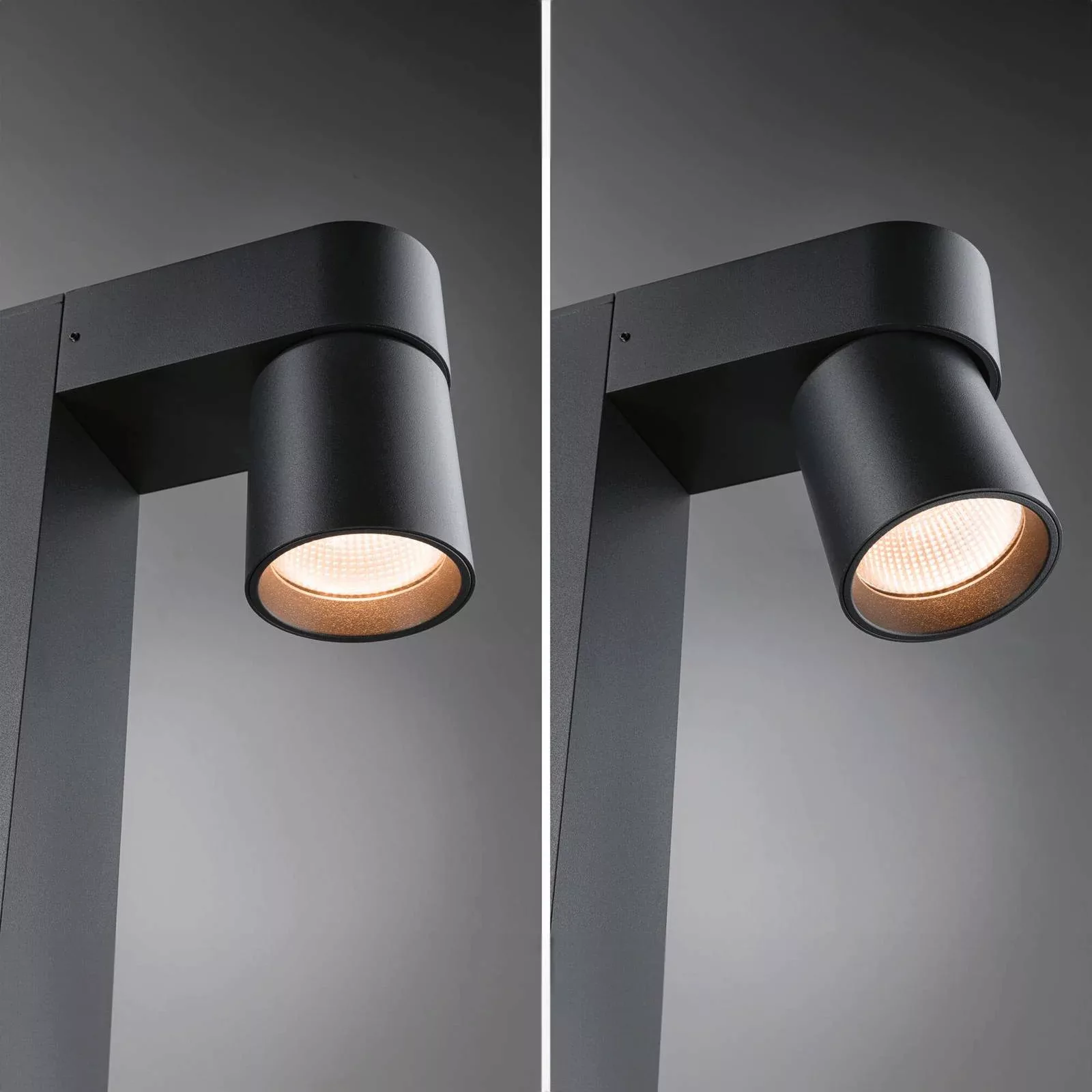 LED Pollerleuchte Kimu in Anthrazit 2x 8W 1000lm IP44 3000K günstig online kaufen
