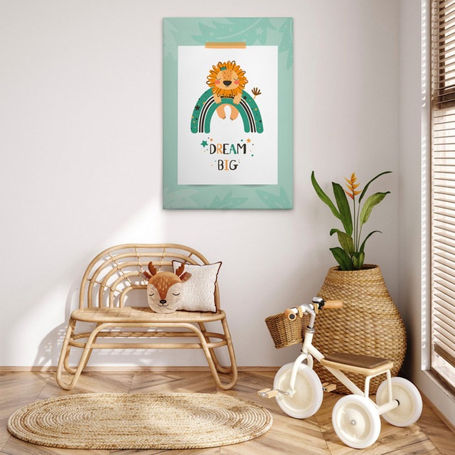 A.S. Création Leinwandbild "Dream Big 2 - Wandbild Grün Weiß Orange Keilrah günstig online kaufen