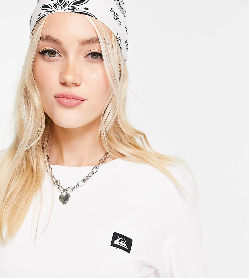 Quiksilver – Klassisches T-Shirt mit Logo in Weiß, exklusiv bei ASOS günstig online kaufen