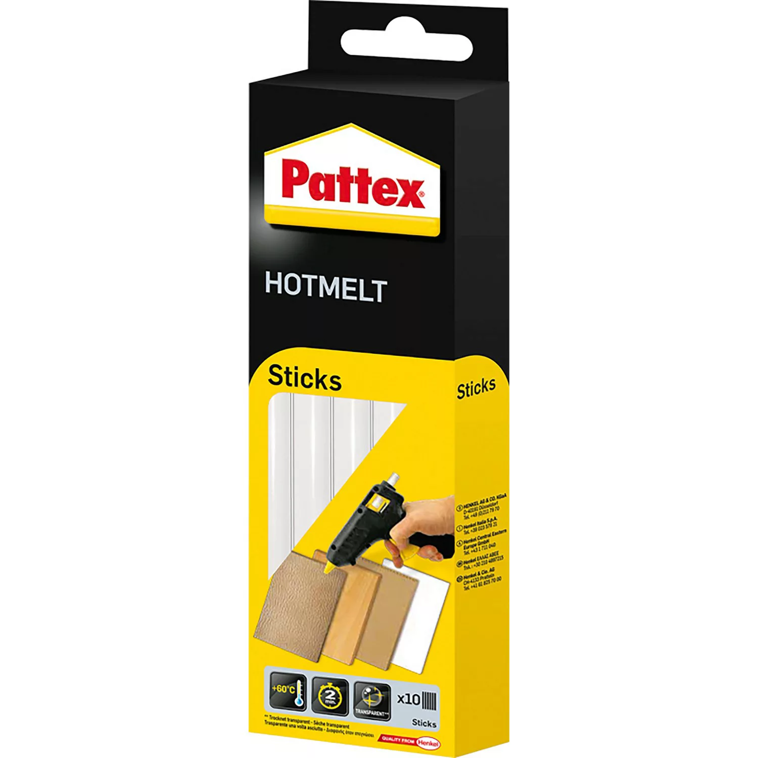 Pattex Heißkleber Sticks Hotmelt 10 Stück Transparent günstig online kaufen
